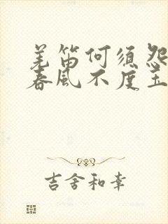 羌笛何须怨杨柳春风不度玉门关全诗