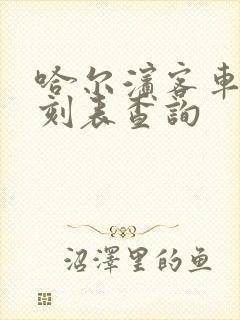 哈尔滨客车站时刻表查询