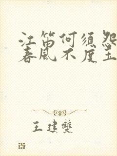 江笛何须怨杨柳春风不度玉门关是什么意思