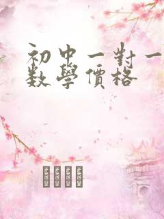 初中一对一补习数学价格