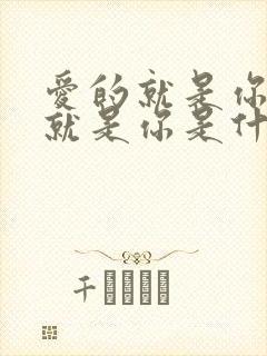 爱的就是你想的就是你是什么歌