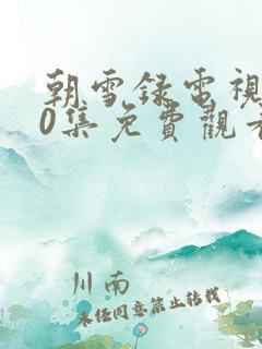 朝雪录电视剧40集免费观看