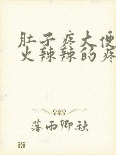 肚子疼大便肛门火辣辣的疼怎么回事