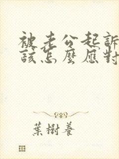 被老公起诉离婚该怎么应对