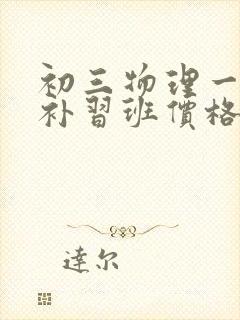 初三物理一对一补习班价格