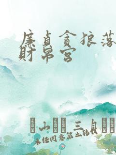 廉贞贪狼落陷在财帛宫