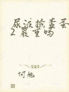 尿液检查蛋白质2 严重吗