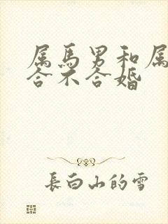 属马男和属虎女合不合婚