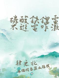 磷酸铁锂电池充不进电咋激活