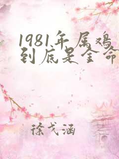 1981年属鸡到底是金命还是木命