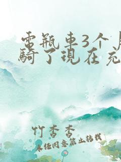 电瓶车3个月没骑了现在充不了电了怎么办