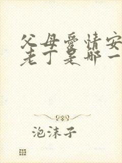 父母爱情安杰骂老丁是哪一集