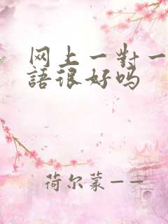 网上一对一学英语很好吗