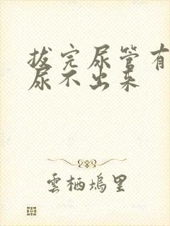 拔完尿管有尿意尿不出来