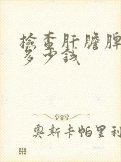 检查肝胆脾b超多少钱