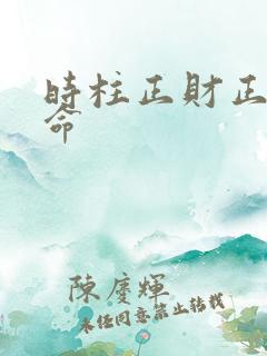 时柱正财正官男命