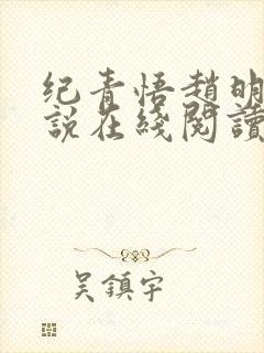 纪青悟赵明琰小说在线阅读