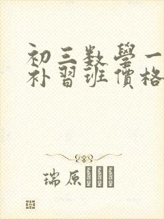 初三数学一对一补习班价格