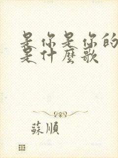 是你是你的歌词是什么歌