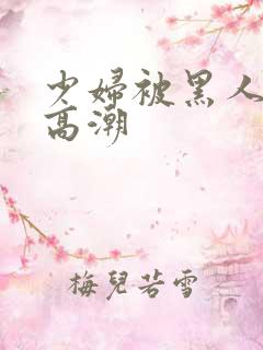 少妇被黑人插入高潮