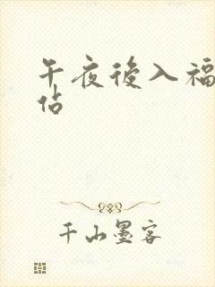 午夜后入福利网站