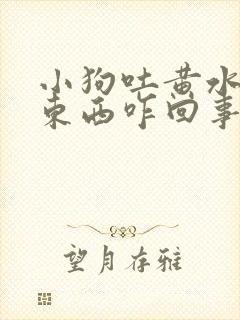 小狗吐黄水不吃东西咋回事