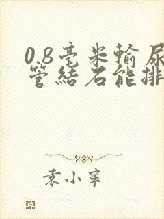 0.8毫米输尿管结石能排出来吗