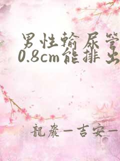 男性输尿管结石0.8cm能排出吗