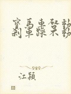 宝马车启动不了刹车踩不动