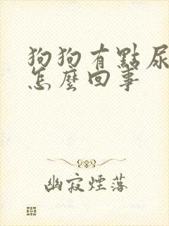 狗狗有点尿血是怎么回事