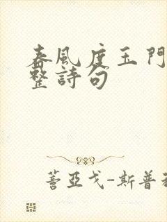 春风度玉门关完整诗句