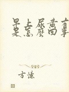 早上尿黄有泡沫是怎么回事