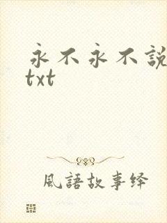 永不永不说再见txt