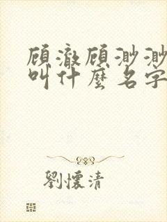 顾澈顾渺渺小说叫什么名字