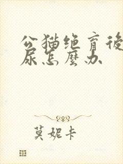 公猫绝育后还乱尿怎么办