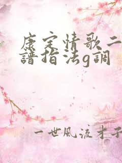 康定情歌二胡简谱指法g调