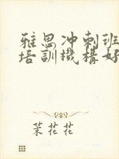 雅思冲刺班哪个培训机构好