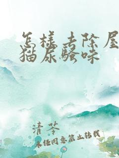 怎样去除屋里的猫尿骚味