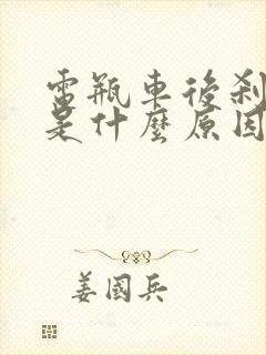 电瓶车后刹车响是什么原因