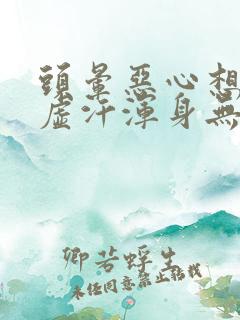 头晕恶心想吐冒虚汗浑身无力