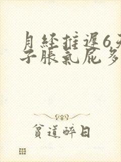 月经推迟6天肚子胀气屁多