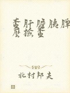 查肝胆胰脾做什么检查