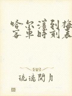 哈尔滨到梅河口客车时刻表查询