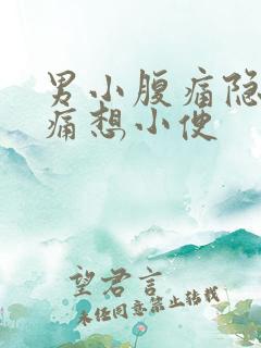 男小腹痛隐隐作痛想小便