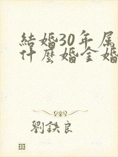 结婚30年属于什么婚金婚还是银婚
