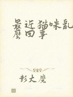 最近猫咪乱尿怎么回事