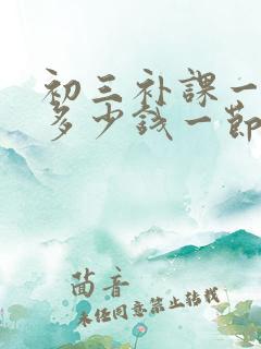 初三补课一对一多少钱一节课