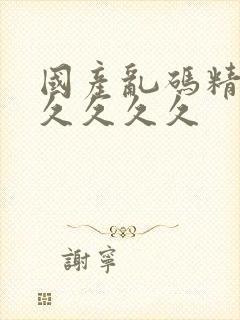 国产乱码精品久久久久久