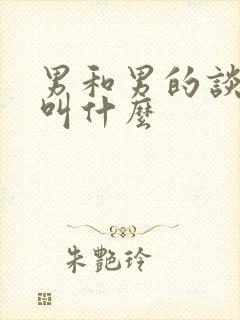 男和男的谈恋爱叫什么