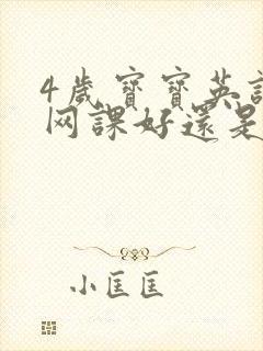 4岁宝宝英语课网课好还是实体课好